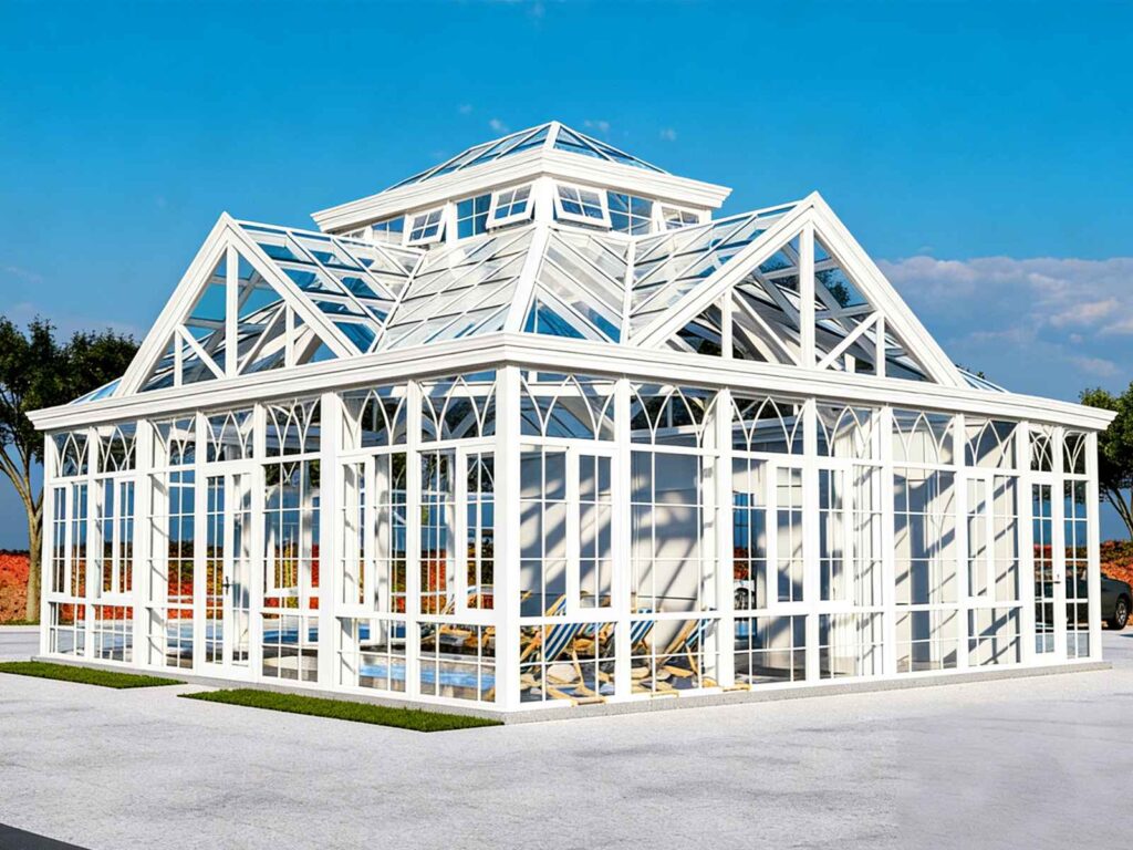 Ysgh 231 Panoramic Glass Conservatory | High Strength Pool Enclosure